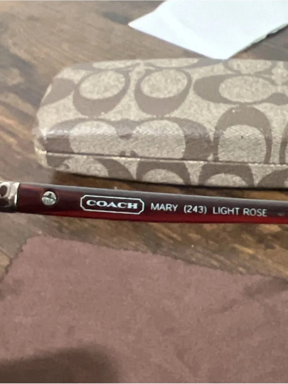 Beautiful Coach Mary Light Rose 243 -51{}61 With Case